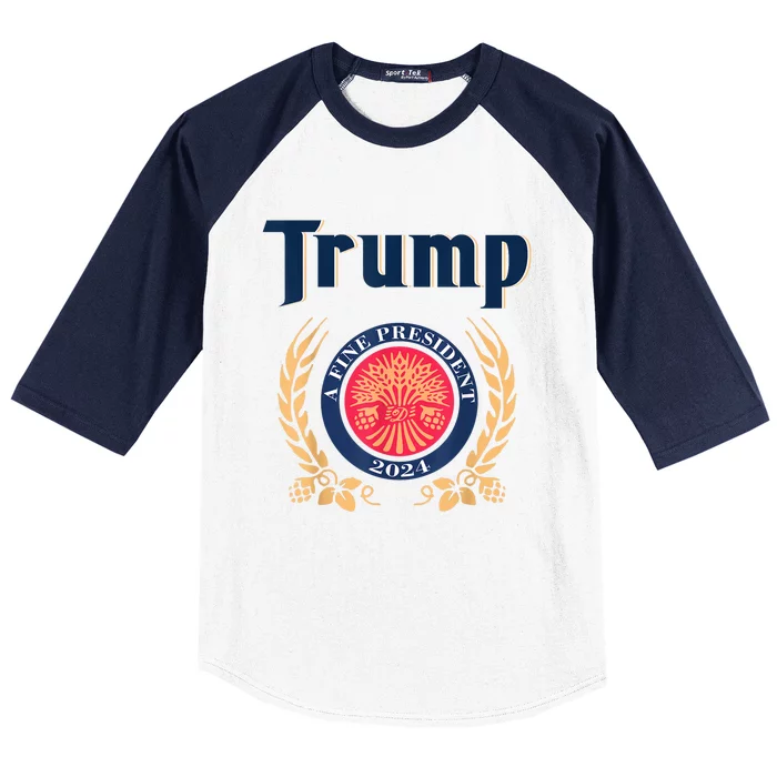 Funny Trump A Fine President 2024 Baseball Sleeve Shirt