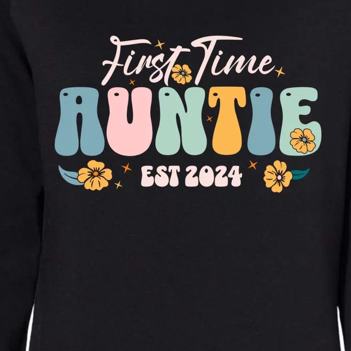 First Time Auntie Est 2024 New Aunt Pregnancy Announcement Womens California Wash Sweatshirt