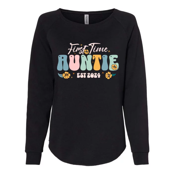 First Time Auntie Est 2024 New Aunt Pregnancy Announcement Womens California Wash Sweatshirt