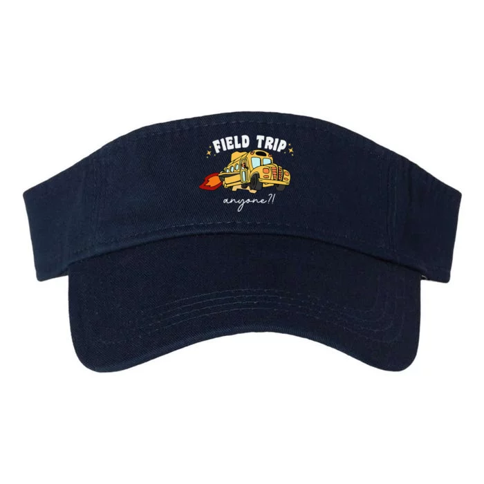 Field Trip Anyone Teacher Field Day Funny Presents Valucap Bio-Washed Visor