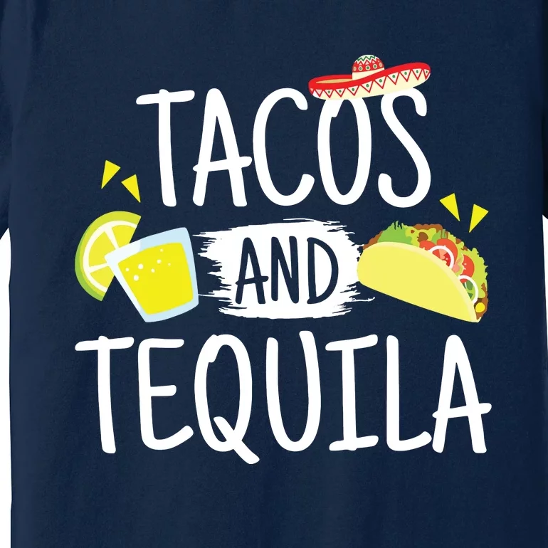 Funny Tacos And Tequila Mexican Sombrero Gifts Premium T-Shirt