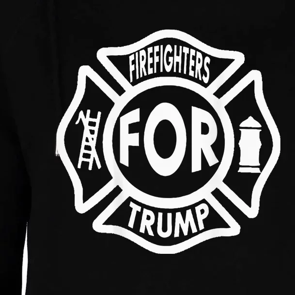 Firefighters Trump America President 2020 First Responder Womens Funnel Neck Pullover Hood