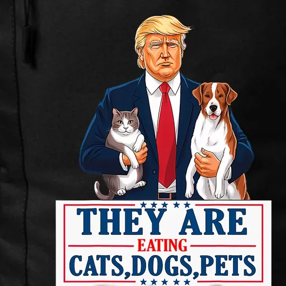 Funny They Are Eating The Dogs The Cats The Pets Trump Daily Commute Backpack