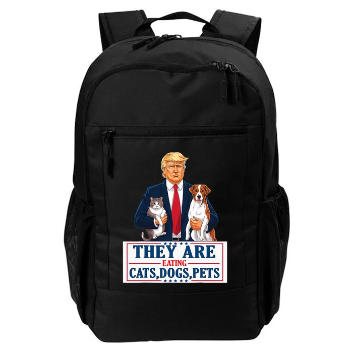 Funny They Are Eating The Dogs The Cats The Pets Trump Daily Commute Backpack