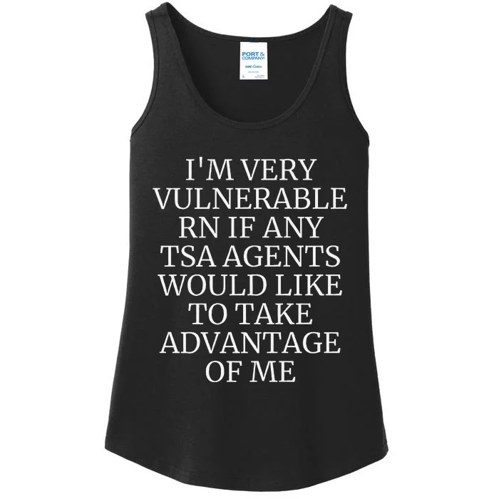 Funny Tsa Agent Very Vulnerable Rn Embarrassing Airport Premium Ladies Essential Tank