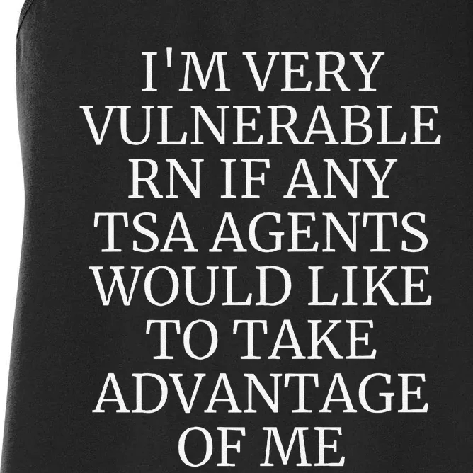 Funny Tsa Agent Very Vulnerable Rn Embarrassing Airport Premium Women's Racerback Tank