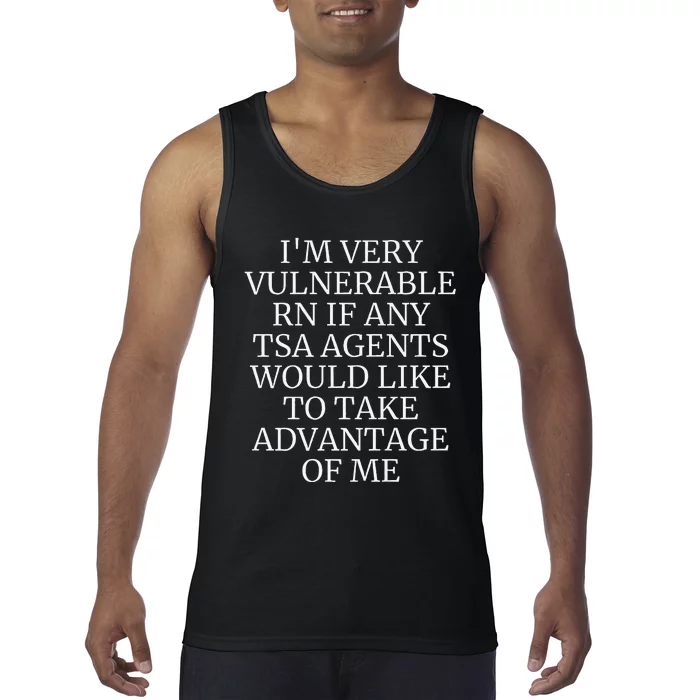 Funny Tsa Agent Very Vulnerable Rn Embarrassing Airport Premium Tank Top