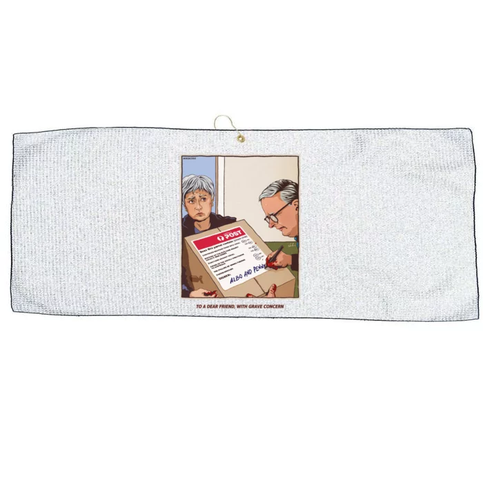 Freepalestine To A Dear Friend With Grave Concern Albo And Penny Large Microfiber Waffle Golf Towel