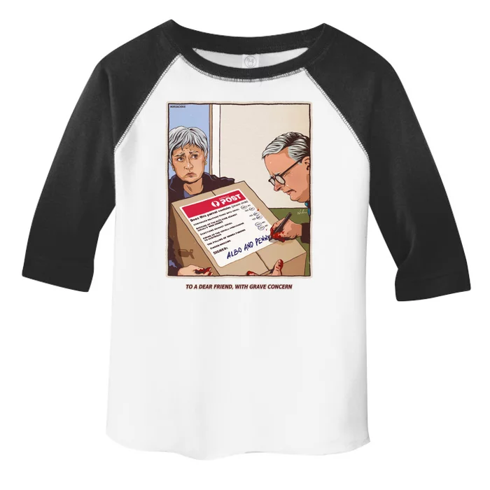 Freepalestine To A Dear Friend With Grave Concern Albo And Penny Toddler Fine Jersey T-Shirt