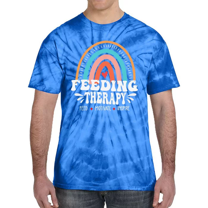 Feeding Therapy Appreciation Rainbow Feeding Therapist Tie-Dye T-Shirt