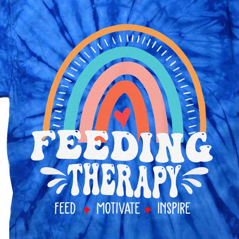 Feeding Therapy Appreciation Rainbow Feeding Therapist Tie-Dye T-Shirt