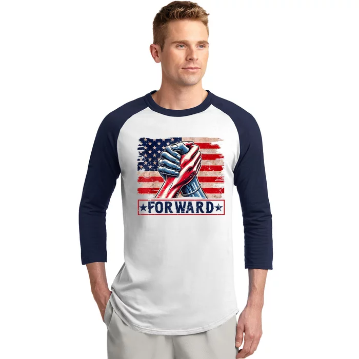 Forward Take America Forward Kamala Harris 2024 Baseball Sleeve Shirt