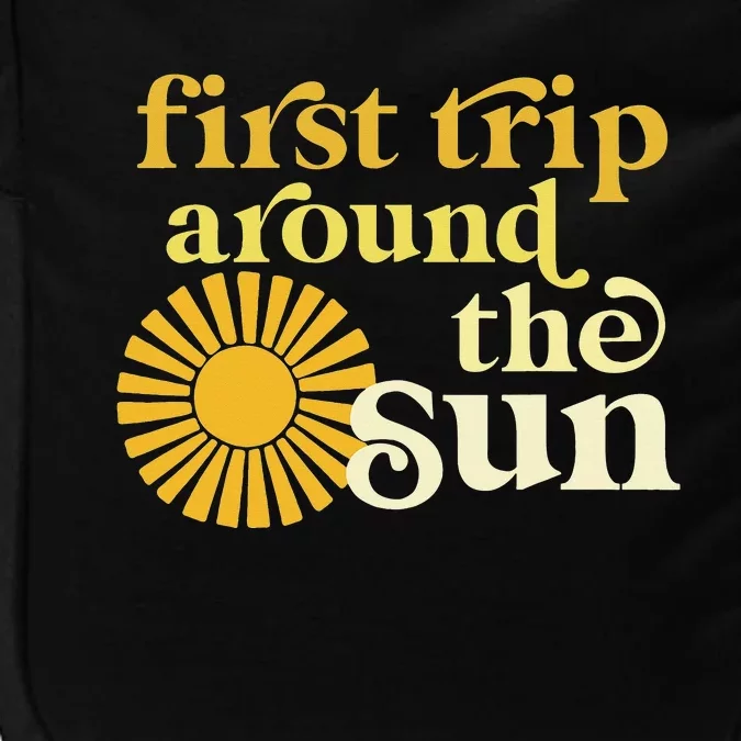 First Trip Around The Sun Birthday Boho Retro Groovy Baby Impact Tech Backpack