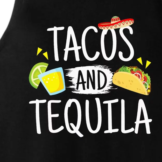 Funny Tacos And Tequila Mexican Sombrero Tee Gift Ladies Tri-Blend Wicking Tank