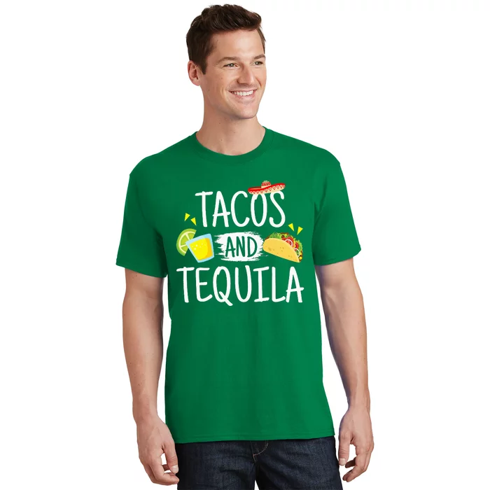 Funny Tacos And Tequila Mexican Sombrero Tee Gift T-Shirt