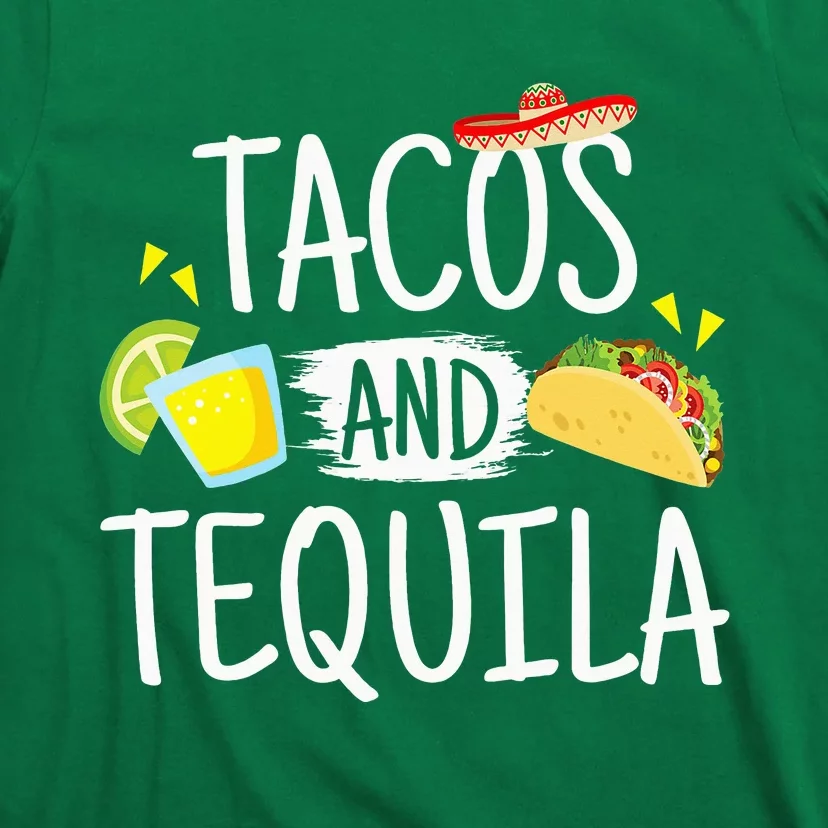 Funny Tacos And Tequila Mexican Sombrero Tee Gift T-Shirt