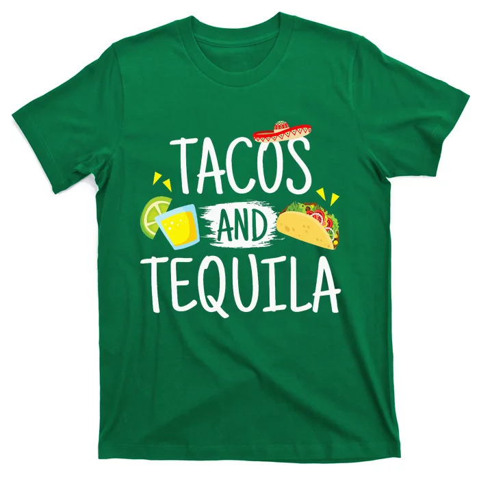 Funny Tacos And Tequila Mexican Sombrero Tee Gift T-Shirt