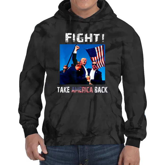 Fight ! Take America Back Tie Dye Hoodie