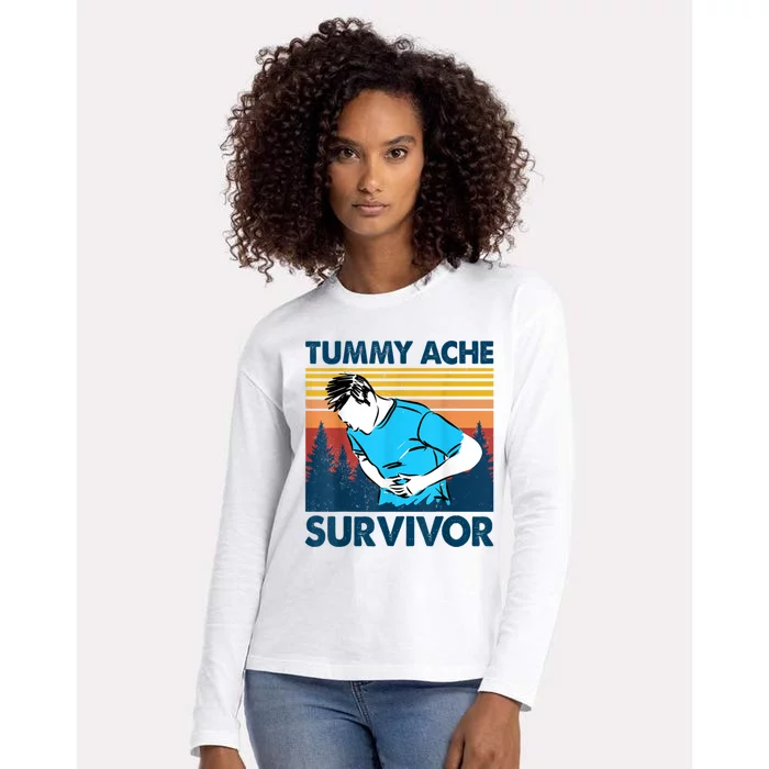 Funny Tummy Ache Survivor ShirtTummy Ache Survivor Design Womens Cotton Relaxed Long Sleeve T-Shirt