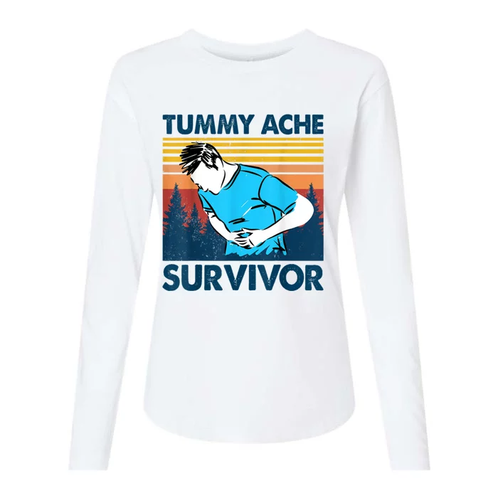 Funny Tummy Ache Survivor ShirtTummy Ache Survivor Design Womens Cotton Relaxed Long Sleeve T-Shirt