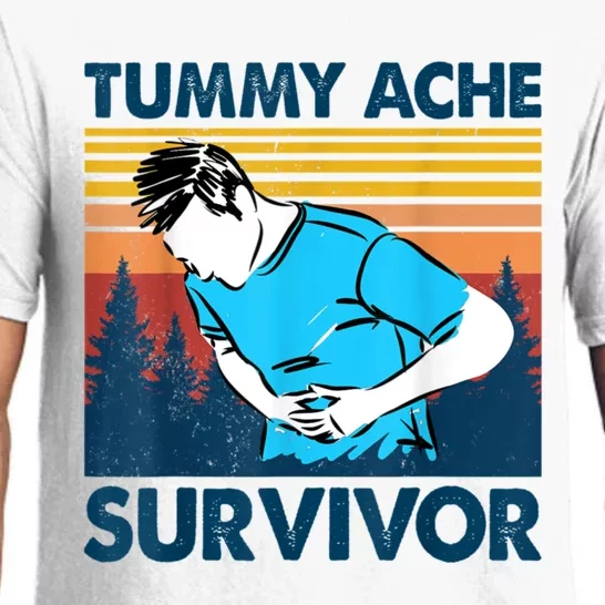 Funny Tummy Ache Survivor ShirtTummy Ache Survivor Design Pajama Set