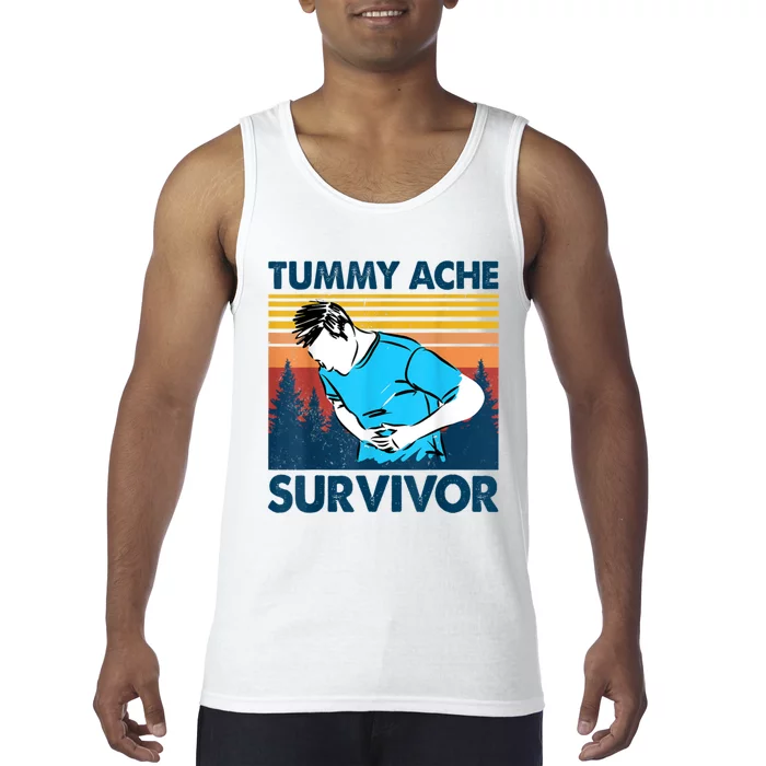 Funny Tummy Ache Survivor ShirtTummy Ache Survivor Design Tank Top