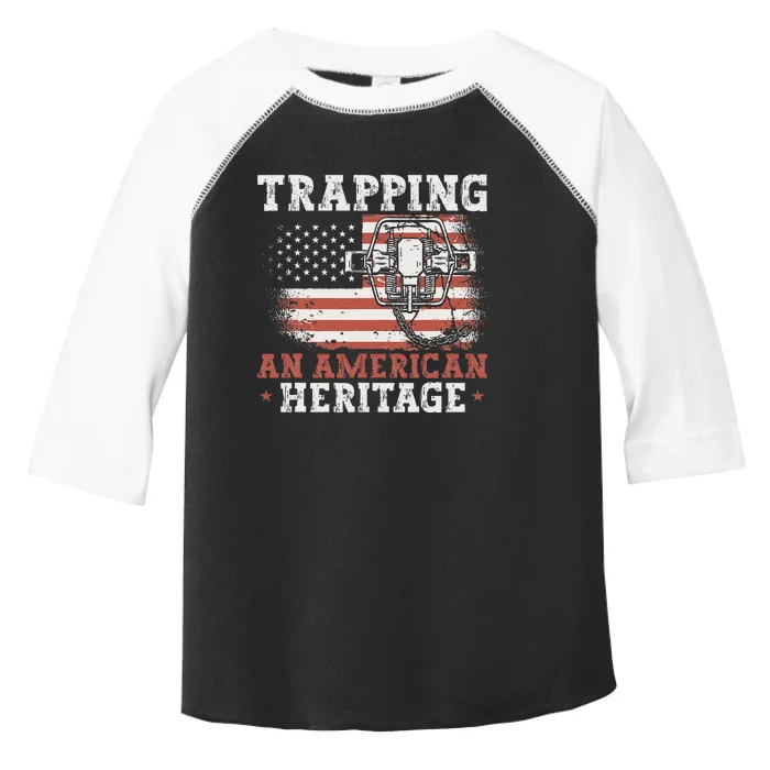 flag Trapping An American Heritage Trap Hunting Toddler Fine Jersey T-Shirt