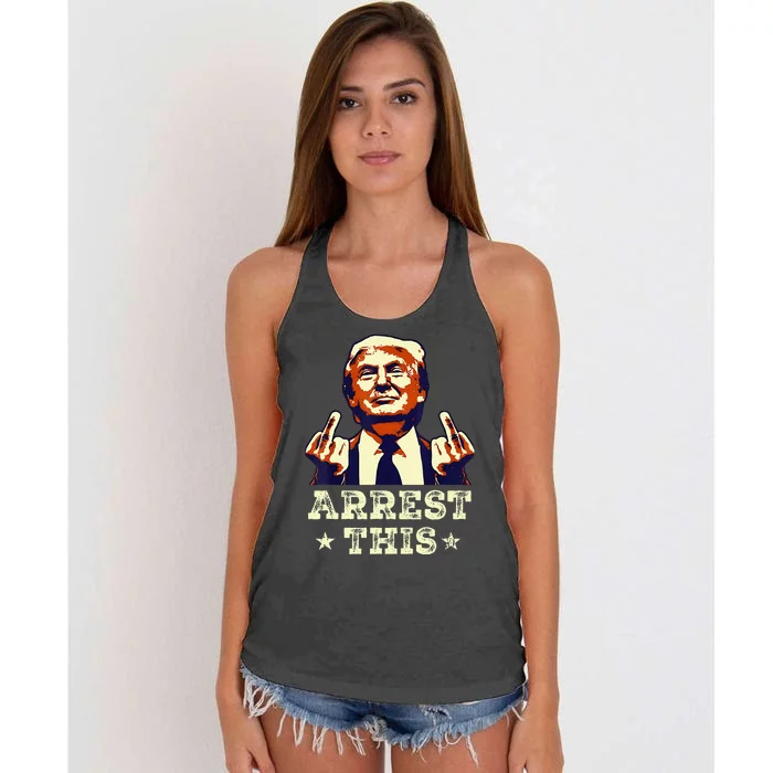 Funny Trump Arrest This Trump Arrest This Funny Trump Women's Knotted Racerback Tank