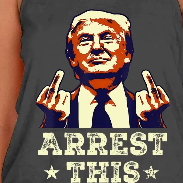 Funny Trump Arrest This Trump Arrest This Funny Trump Women's Knotted Racerback Tank