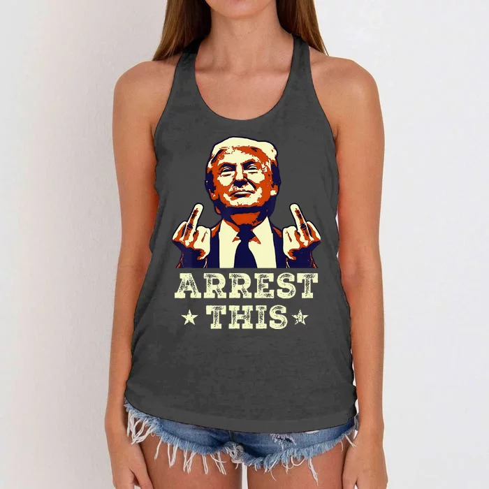 Funny Trump Arrest This Trump Arrest This Funny Trump Women's Knotted Racerback Tank