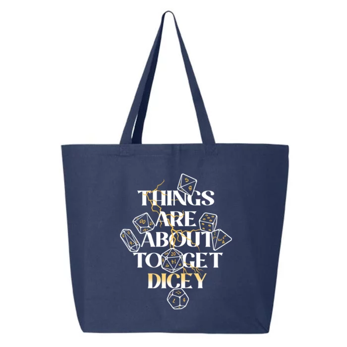 Funny Things Are About To Get Dicey DnD 25L Jumbo Tote