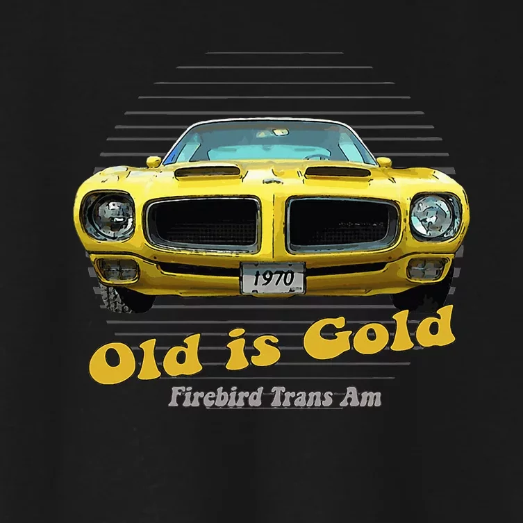 Firebird Transam American Muscle Old Is Gold Women's Crop Top Tee