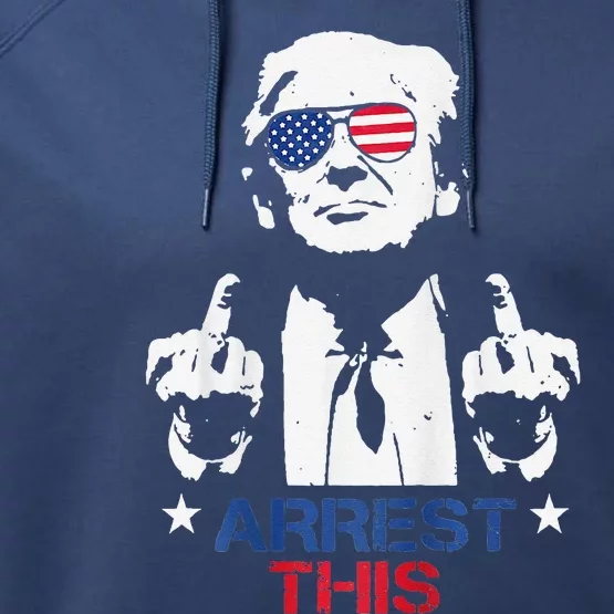 Funny Trump Arrest This Performance Fleece Hoodie