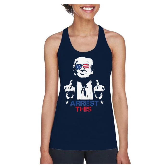 Funny Trump Arrest This Women's Racerback Tank