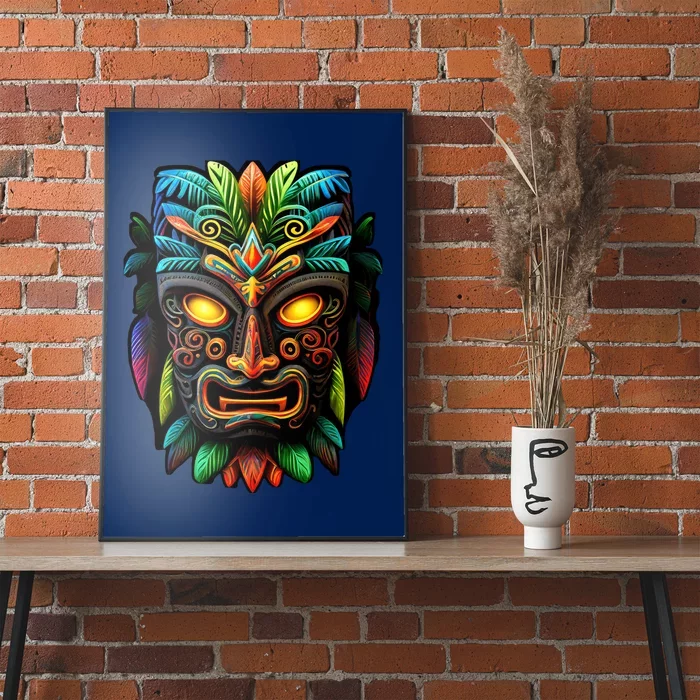 Feel The Aloha Spirit With Our Colorful Tiki Mask Poster