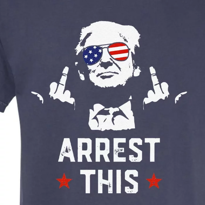 Funny Trump Arrest This Donald Trump Middle Finger President Garment-Dyed Heavyweight T-Shirt