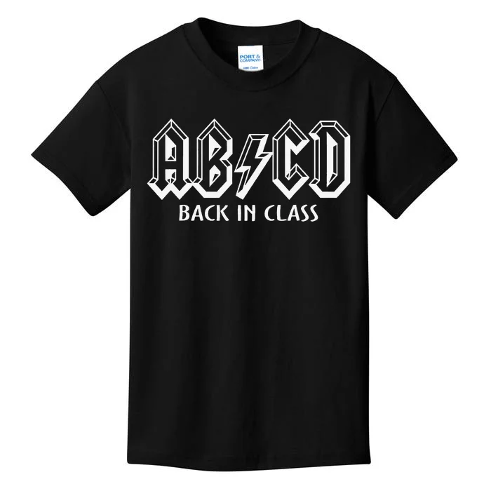 Funny Teacher ABCD Rocks Back To School Back In Class ABCD Kids T-Shirt