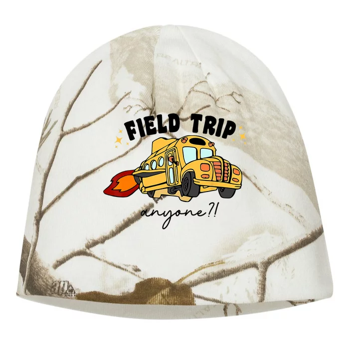 Field Trip Anyone Teacher Field Day Funny Presents Kati - Camo Knit Beanie