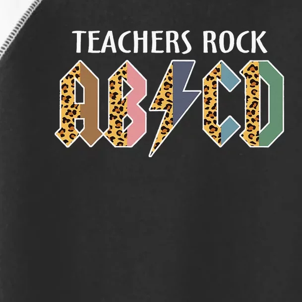 Funny Teacher ABCD Rocks Back To School Teachers Rock ABCD Toddler Fine Jersey T-Shirt