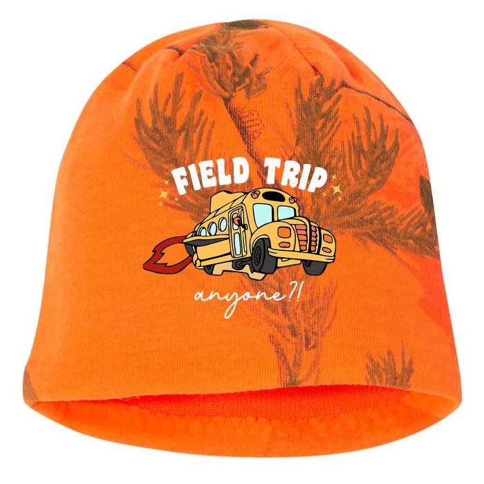 Field Trip Anyone Teacher Field Day Funny Presents Kati - Camo Knit Beanie