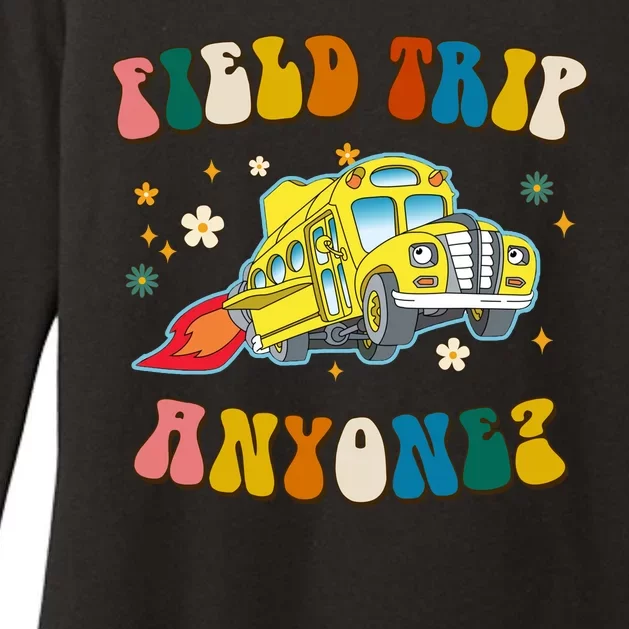 Field Trip Anyone Magic School Bus Retro Teacher Womens CVC Long Sleeve Shirt