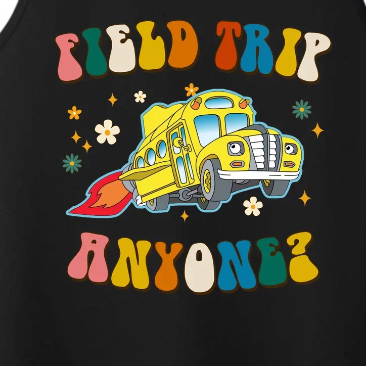 Field Trip Anyone Magic School Bus Retro Teacher Performance Tank