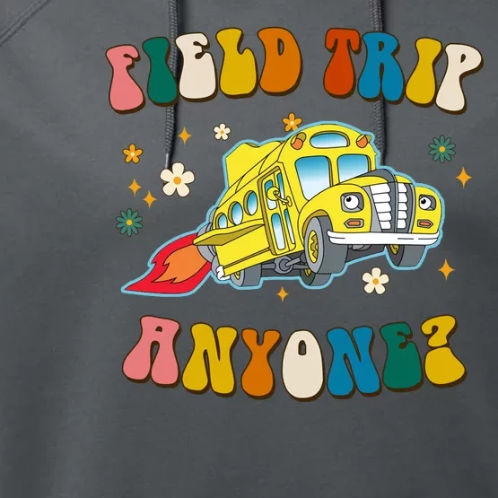 Field Trip Anyone Magic School Bus Retro Teacher Performance Fleece Hoodie