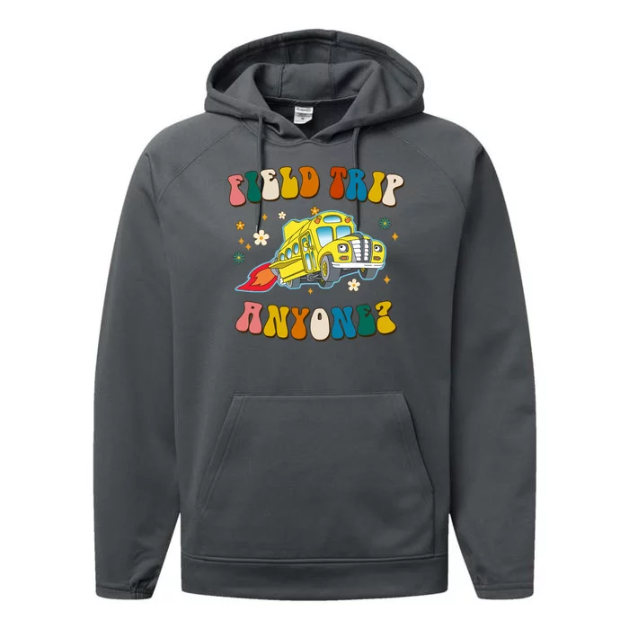 Field Trip Anyone Magic School Bus Retro Teacher Performance Fleece Hoodie