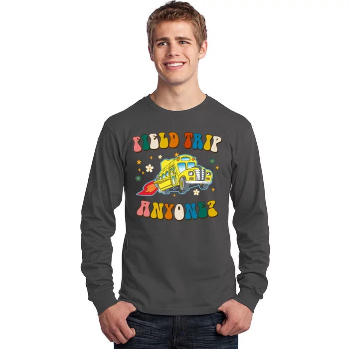 Field Trip Anyone Magic School Bus Retro Teacher Long Sleeve Shirt