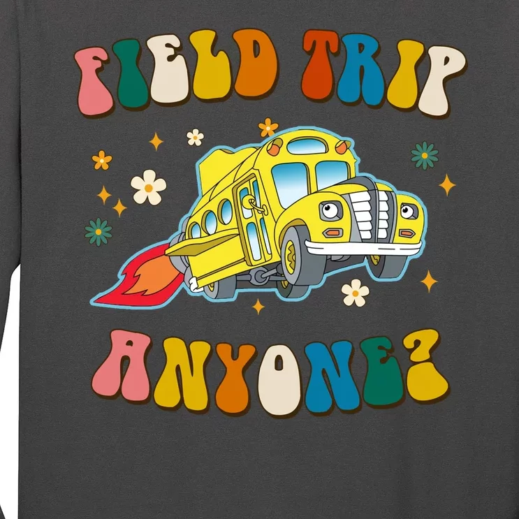 Field Trip Anyone Magic School Bus Retro Teacher Long Sleeve Shirt