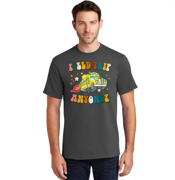 Field Trip Anyone Magic School Bus Retro Teacher Tall T-Shirt