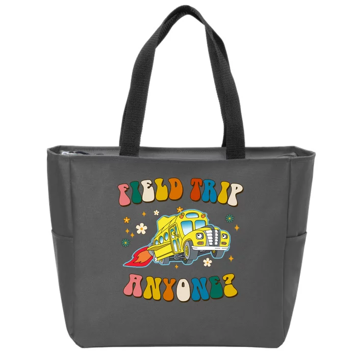 Field Trip Anyone Magic School Bus Retro Teacher Zip Tote Bag