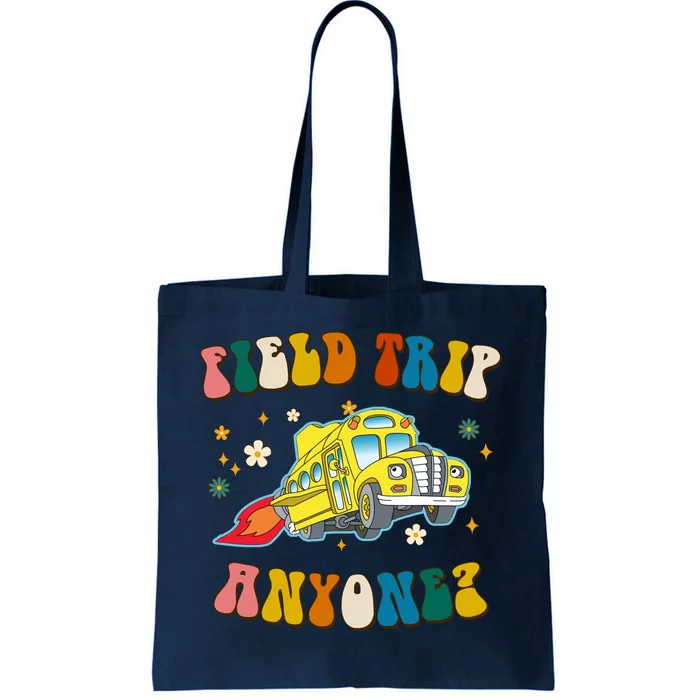 Field Trip Anyone Magic School Bus Retro Teacher Tote Bag