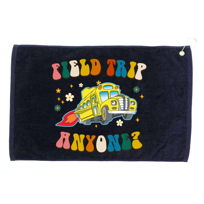 Field Trip Anyone Magic School Bus Retro Teacher Grommeted Golf Towel